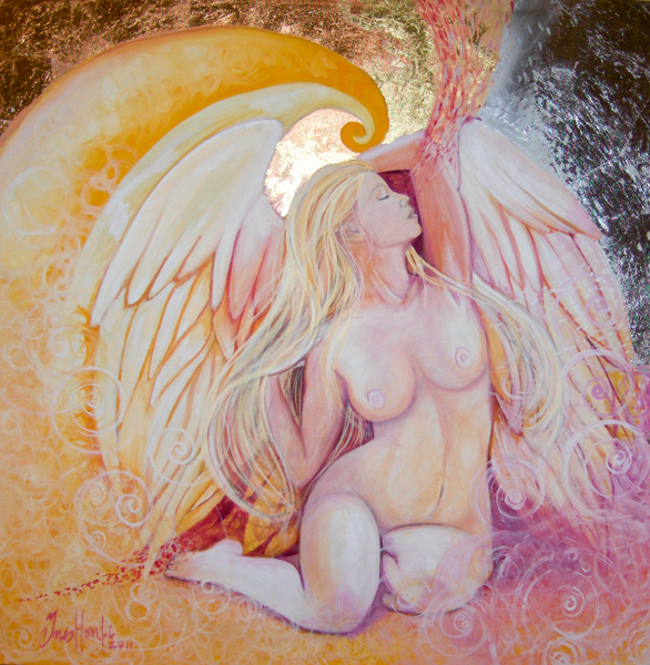 Angel-100x100-cm-oil-on-canvas-by-Ines-Honfi (586x600, 573Kb)
