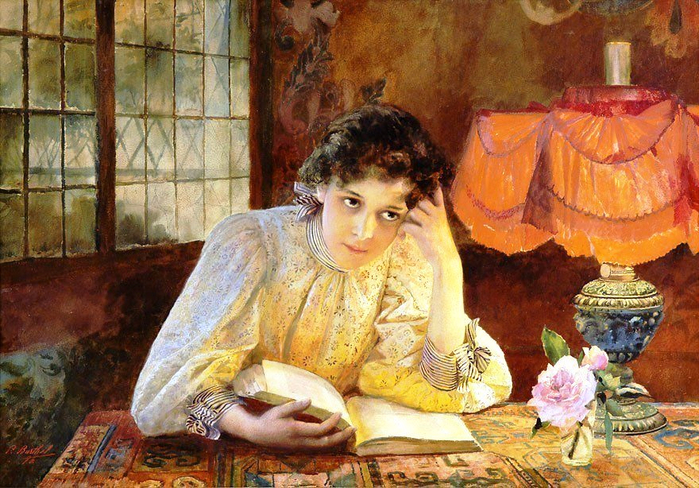 Paul Barthel (1862-1933), Woman Reading, 1900 (700x488, 490Kb)