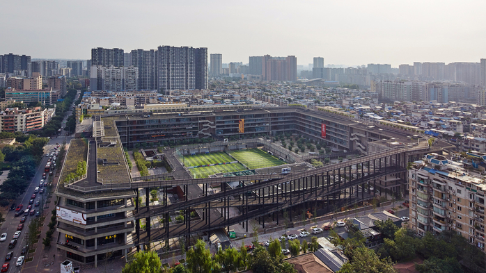 современная китайская архитектура West Village 1 (700x393, 382Kb)