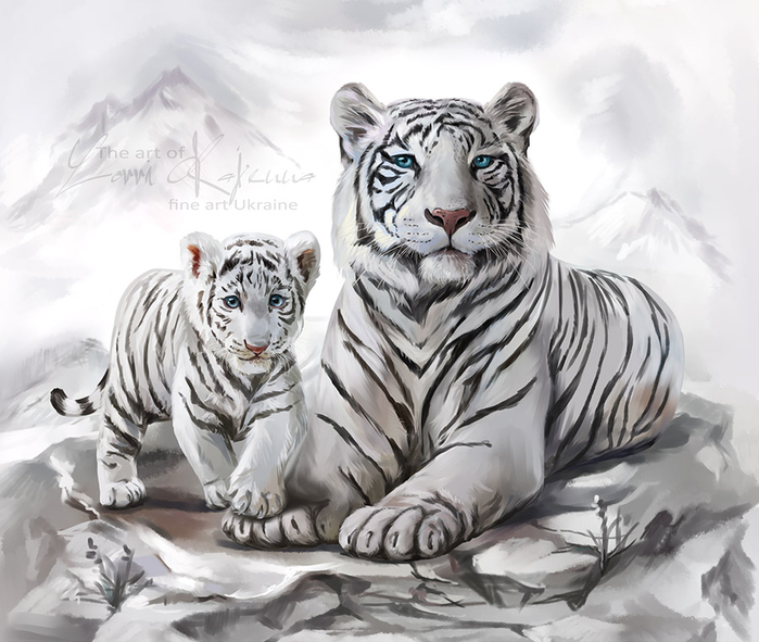 white_tigers_by_kajenna-db4qu2m (700x591, 316Kb)