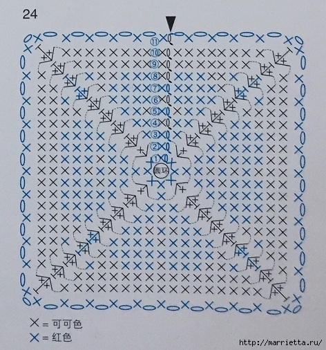 Прихватки крючком с узорами зимней тематики (3) (472x506, 242Kb)