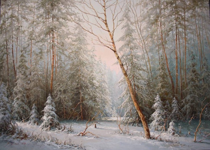 зимний лес в живописи 13 (700x500, 391Kb)
