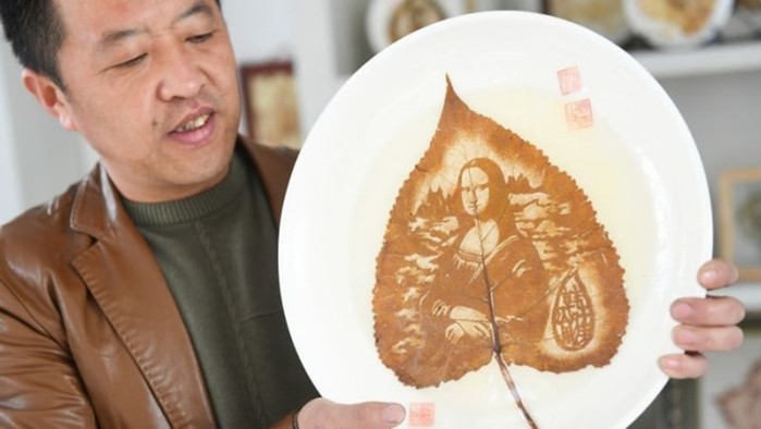 Китайский мастер и его потрясающие картины на опавших листьях