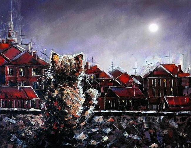 Любимые котята художника Александра Гунина1 (650x504, 263Kb)