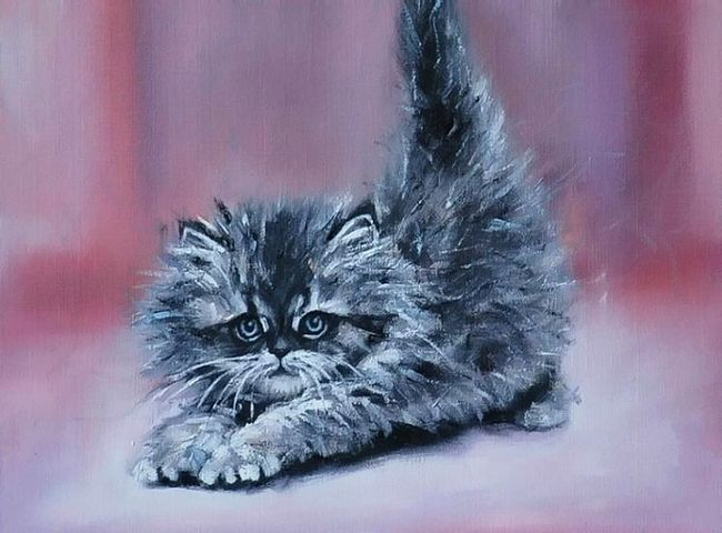 Любимые котята художника Александра Гунина11 (650x480, 175Kb)