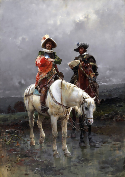 1890_Кавалер на белом коне (A Cavalier on a White Horse)_95.3 х 67.3_х.,м._Частное собрание (495x700, 325Kb)