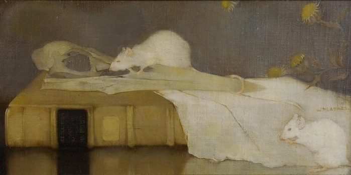 White Mice on a Book. 1911 (700x349, 194Kb)
