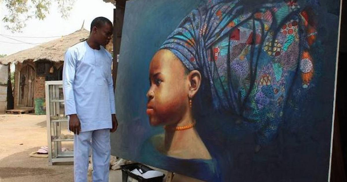 Клемент Нвафор – современный африканский художник автор (700x367, 233Kb)