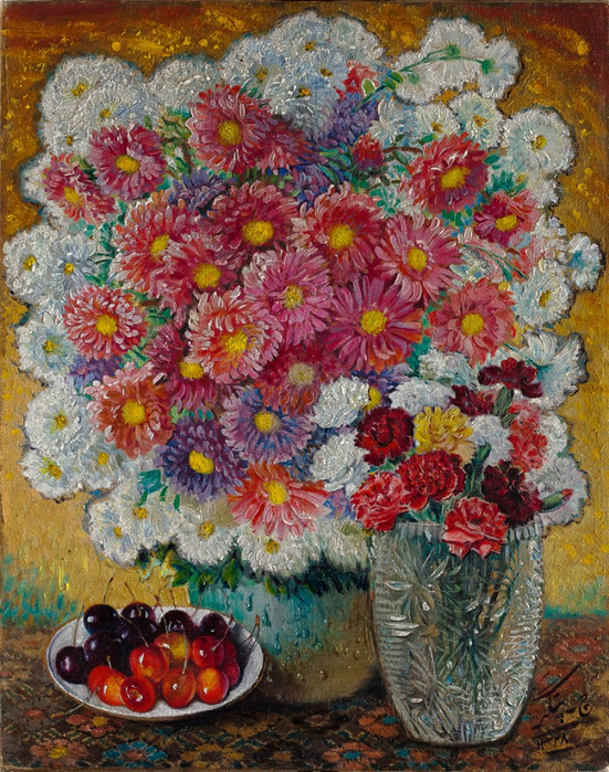 Jafar-Petgar-Cherries-and-Flowers-1949 (551x700, 610Kb)