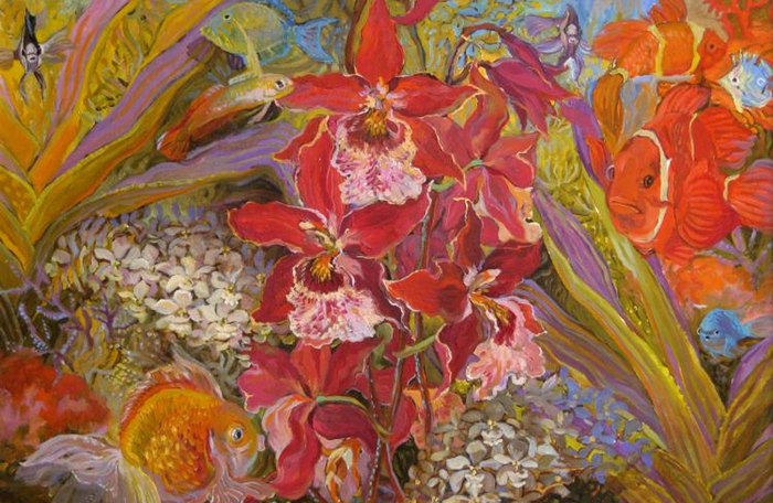 Фантастические цветы Марины Якименко13 (700x456, 453Kb)