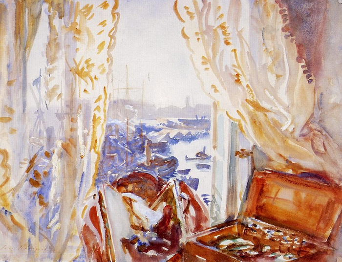 View from a Window, Genoa. 1911 (700x536, 467Kb)