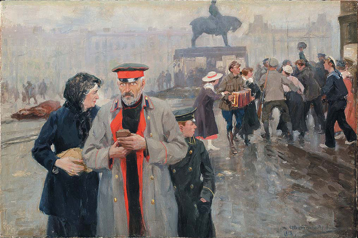 На улицах Петрограда. 1918. (700x466, 398Kb)