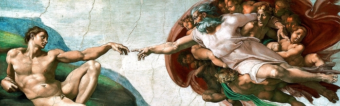 paintings michelangelo the creation of adam sistine chapel_www.paperhi.com_16 (700x218, 153Kb)