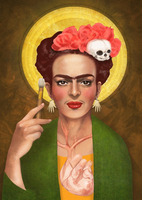 Художница Фриды Кало (Frida Kahlo)8 (495x700, 350Kb)