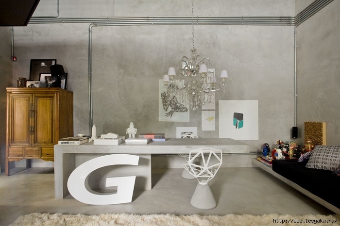 studio-apartment-design-concrete-table (700x466, 204Kb)