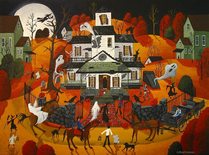 haunted-house-a-folk-art-original-artist-folkartmama-debbie-criswell (700x521, 515Kb)