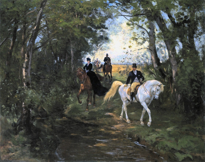 Rudolf-Koller-outing-on-the-forests-edge (700x554, 455Kb)