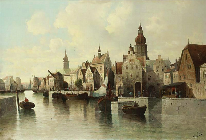 August+von+Siegen+view+of+a+waterside+town (700x477, 303Kb)