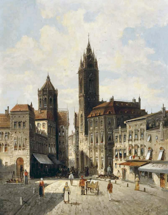August+von+Siegen+a+capriccio+view+of+rathausplatz+laufenburg (548x700, 342Kb)