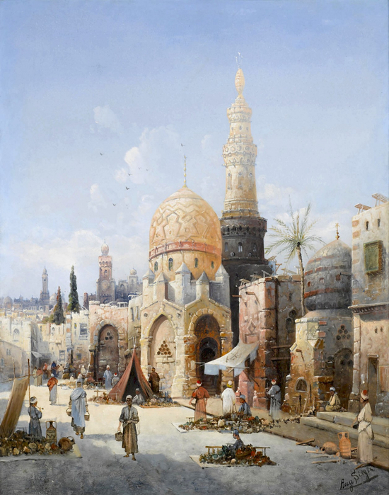 August+von+Siegen+a+street+market+in+cairo (550x700, 418Kb)