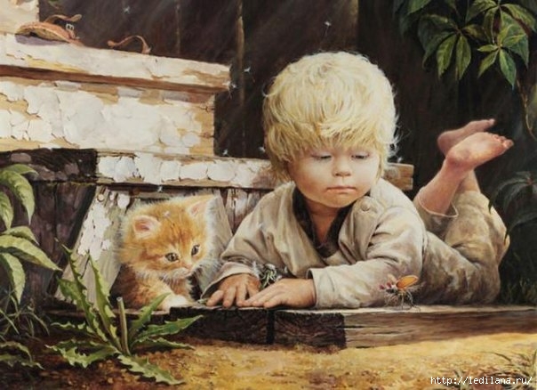 Милое детство в полотнах белорусского художника Владислава Леоновича
