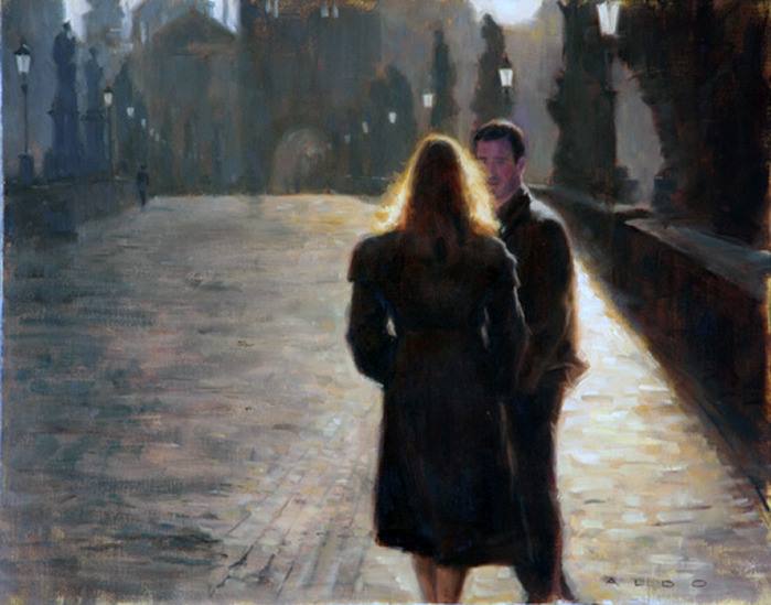 Двое в живописи... - художник Aldo Balding (699x549, 42Kb)