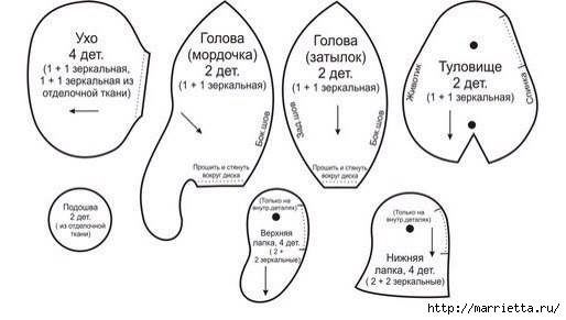 Выкройки кошки, собачки и слоника (2) (514x291, 60Kb)