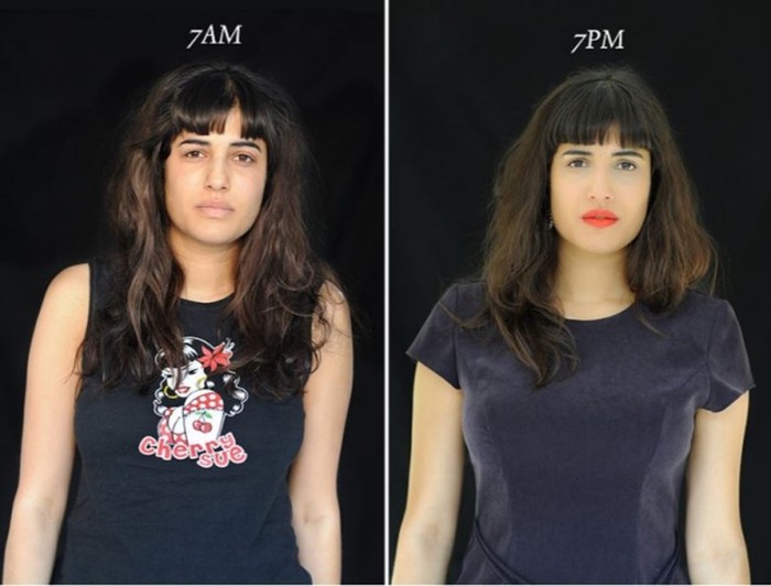 «7 утра - 7 вечера»: как по-разному выглядит человек