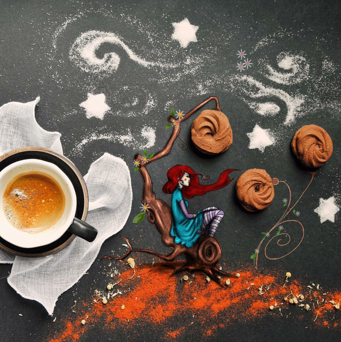 кофейные картинки Cinzia Bolognesi 18 (698x700, 842Kb)