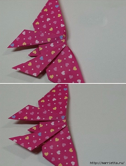 Бабочки из бумаги в технике оригами. 4 способа (18) (440x582, 132Kb)