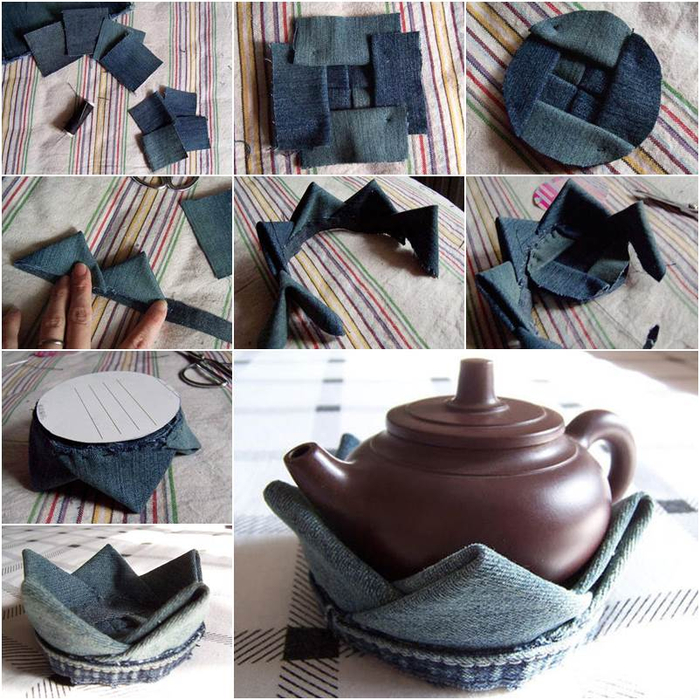 DIY-Lotus-Flower-Teapot-Coaster-from-Old-Jeans (700x700, 509Kb)