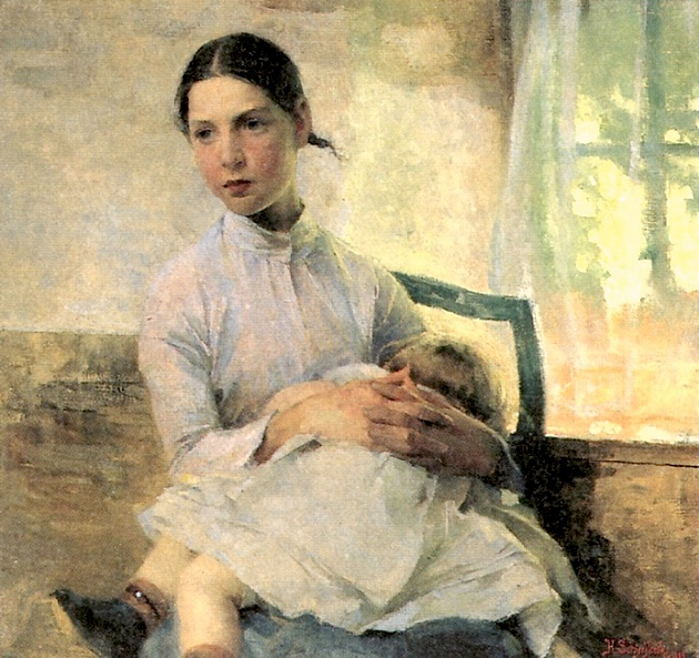 The Nursemaid, 1880s (630x593, 461Kb)