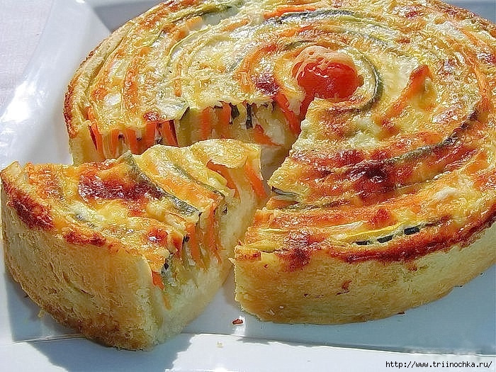 Пирог с овощами "Осеннее солнце"