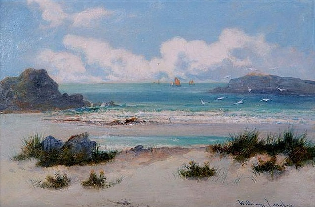 A coastal scene with boats in the distance (635x419, 271Kb)