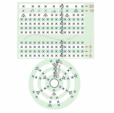 Вяжем крючком ушастых зайцев. Схемы и описание (22) (379x376, 107Kb)