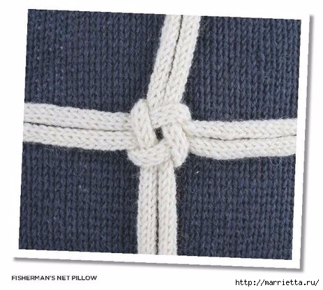 Вяжем спицами подушки с узлами для интерьера в морском стиле (2) (463x416, 121Kb)