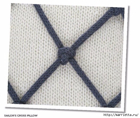 Вяжем спицами подушки с узлами для интерьера в морском стиле (4) (483x405, 124Kb)