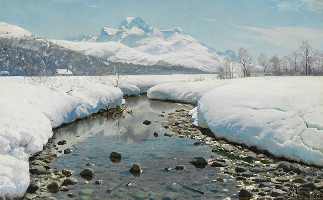      ,  (Paisagem de inverno com um córrego em Sils, Suíça ). 1930 (653x404, 256Kb)