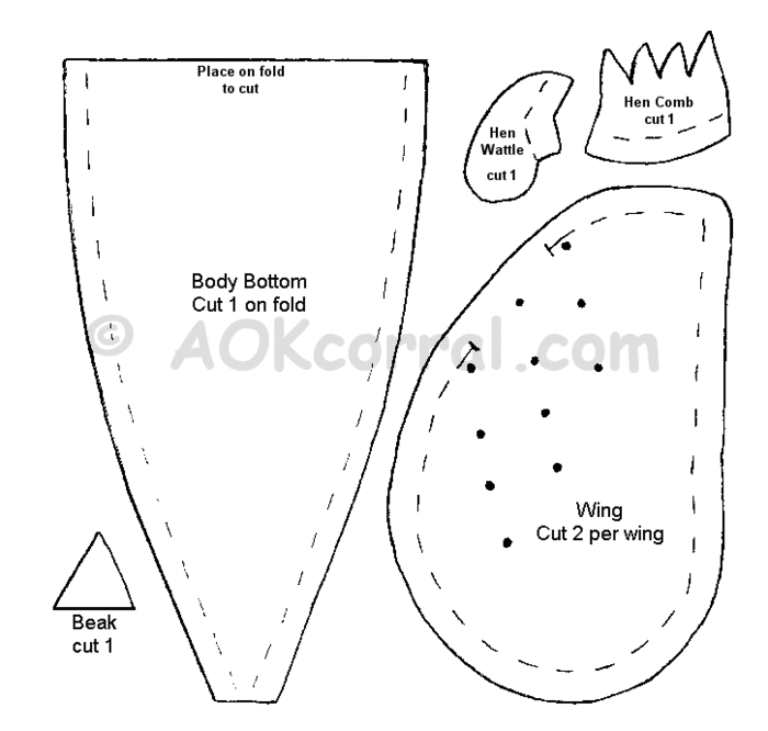 Шьем петушков и курочек. Много идей и выкроек (3) (700x666, 29Kb)