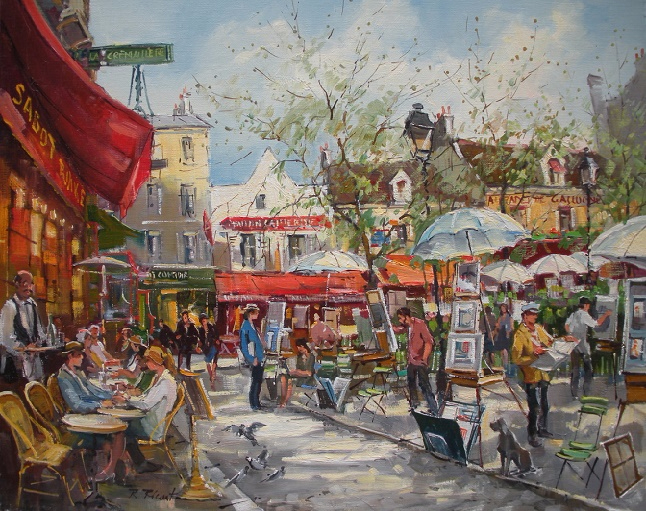 Le café le Sabot Rouge sur la place du Tertre - Montmartre - PARIS (646x511, 499Kb)