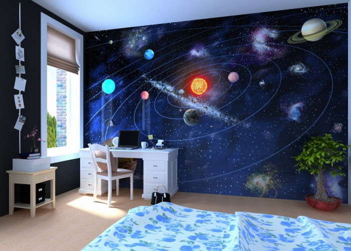 Интерьер детской комнаты в космическом стиле14 (700x502, 332Kb)