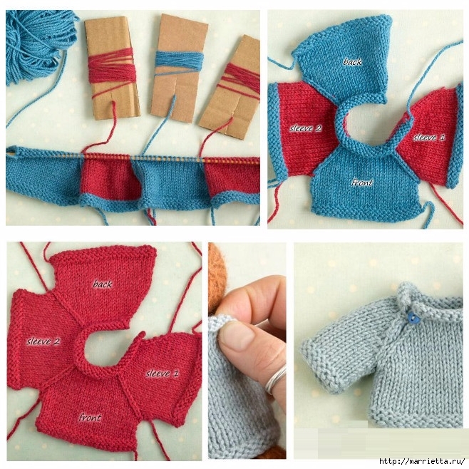 Вязание спицами свитеров для кукол. Схемы (8) (658x658, 324Kb)