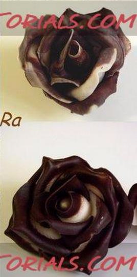 Шоколадные розы и ажурный шоколадный шарик для торта (11) (268x541, 113Kb)