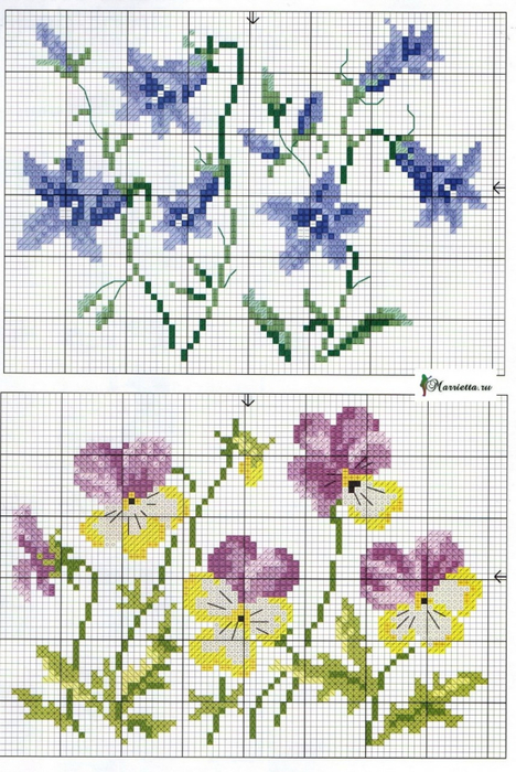 Цветы и цветочные феи для декора цветочных горшков. Вышивка9 (468x700, 415Kb)