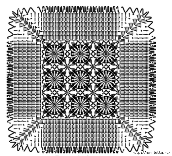 Интерьерная подушка крючком из меланжевой пряжи (4) (549x499, 244Kb)