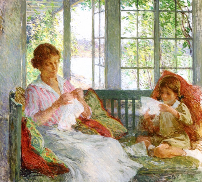 + My Wife and Daughter. 1917 (684x615, 236Kb)