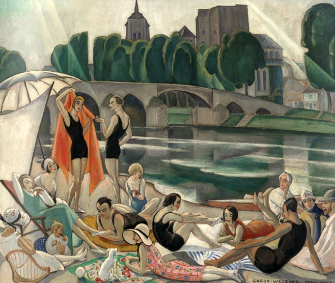 Gerda Wegener On the banks of the Loire, 1926 (658x556, 421Kb)