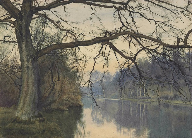 Большое дерево на берегу реки (A great tree on a riverbank). 1892 (656x474, 390Kb)