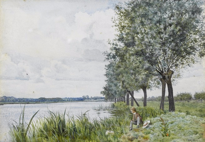     (A young boy fishing by a river). 1880 (656x453, 334Kb)