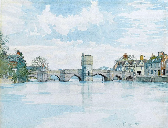   -,  (The Bridge at St. Ives, Huntingdonshire). 1899 (656x502, 342Kb)